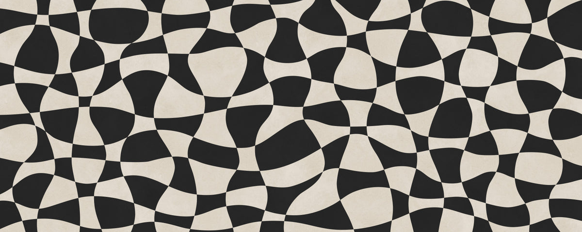 Wavy Monochrome Geometry Wall Mural in your room