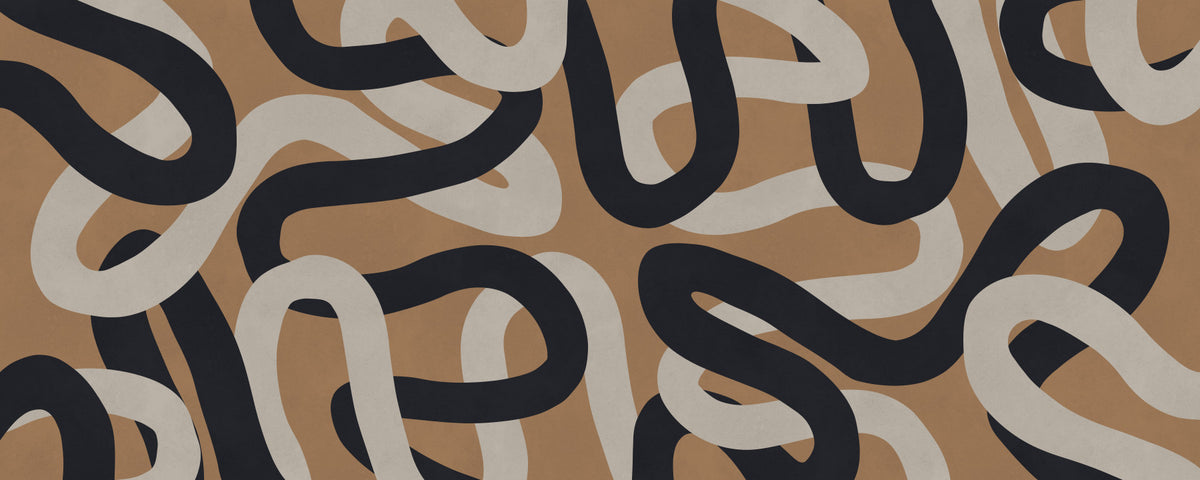 Intertwined Earthy Curves Wall Mural in your room
