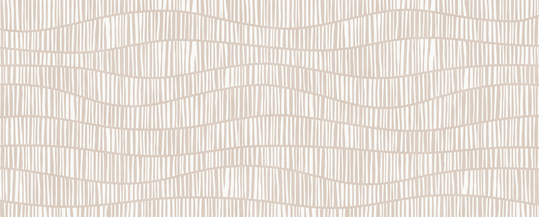 Minimalist Wavy Vertical Lines in Taupe Wall Mural