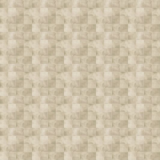 Zellige Style Square Tiles - Champagne Wallpaper⁠