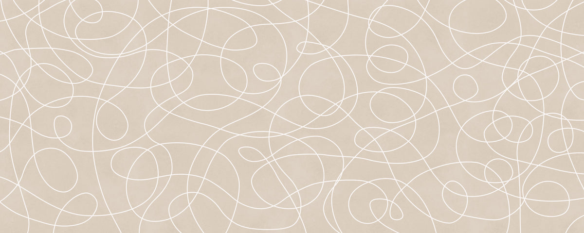 Minimalist Soft Beige Line Art Wall Mural in your room — zoomed