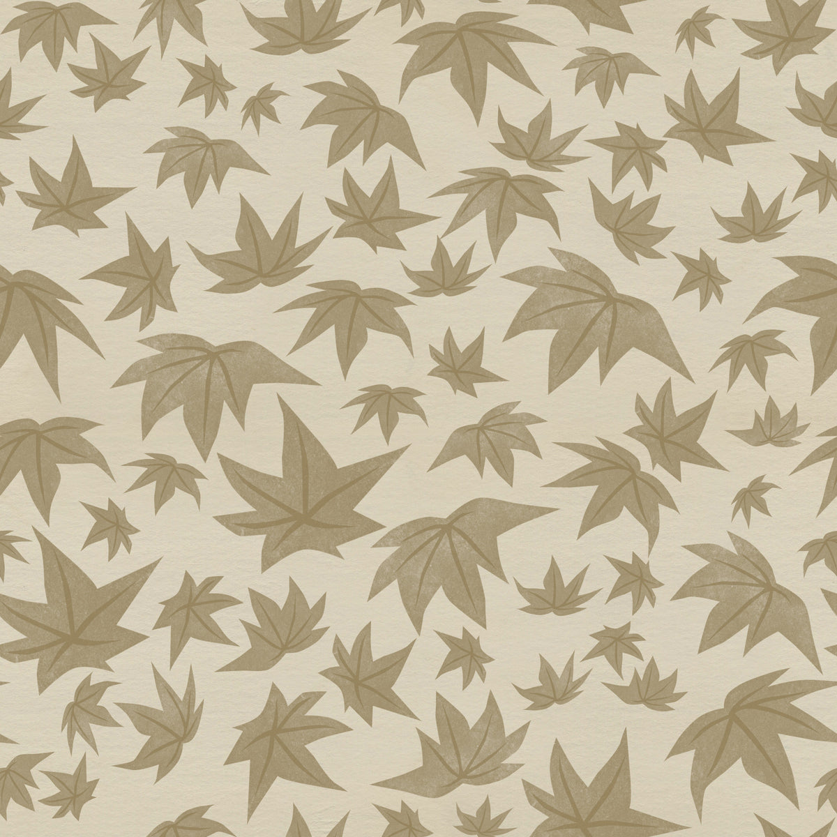 Japanese Maple Leaves - Soft Beiges Wallpaper⁠ in your room — zoomed