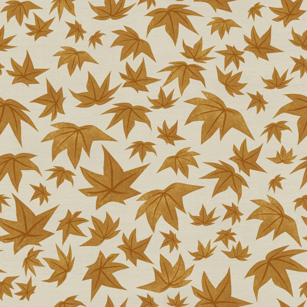 Japanese Maple Leaves - Mustard Wallpaper⁠ in your room