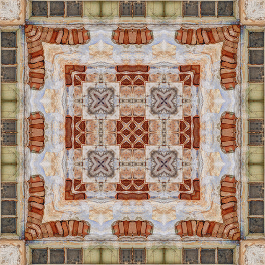 Rustic Brickwork Mosaic Wallpaper⁠
