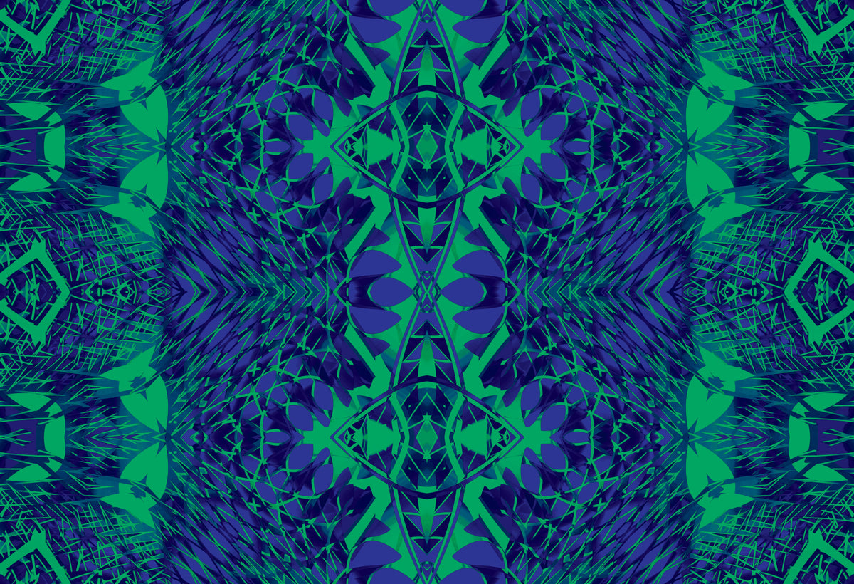 Blue & Green Modern Baroque Maximalist - BELLAGIO Wallpaper