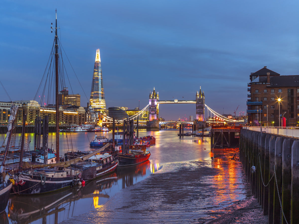 Thames Reflection Architecture Wall Mural