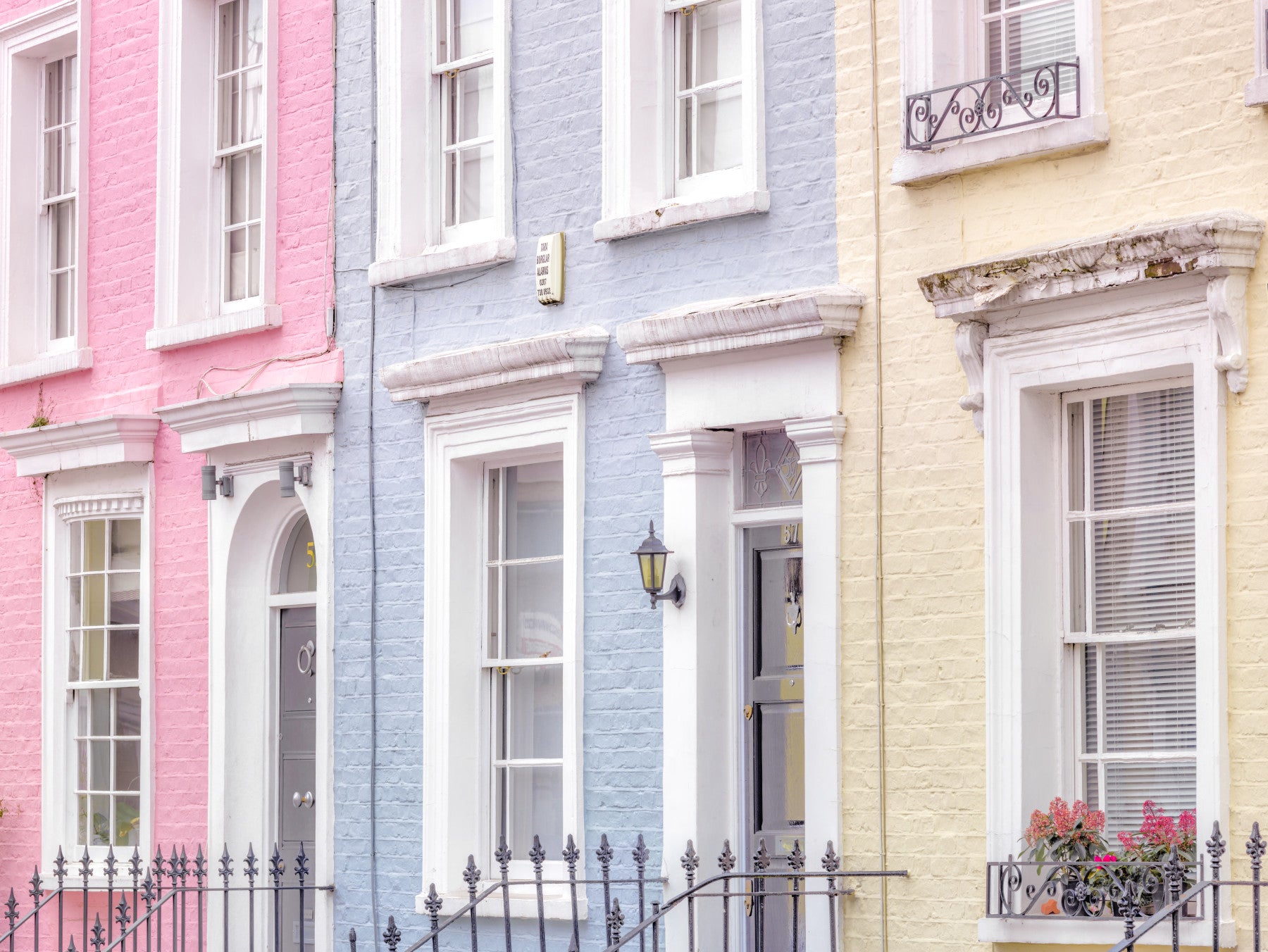 Charming European Streetscape Wall Mural in your room — zoomed