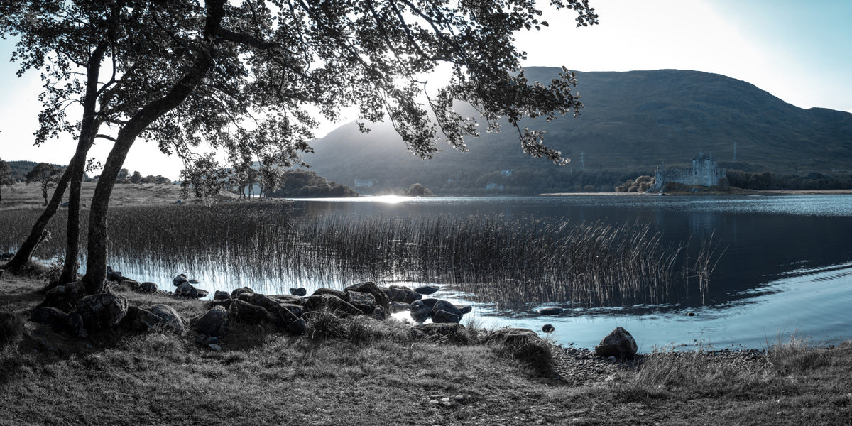 Misty Mountain Lake Retreat Wall Mural in your room — zoomed