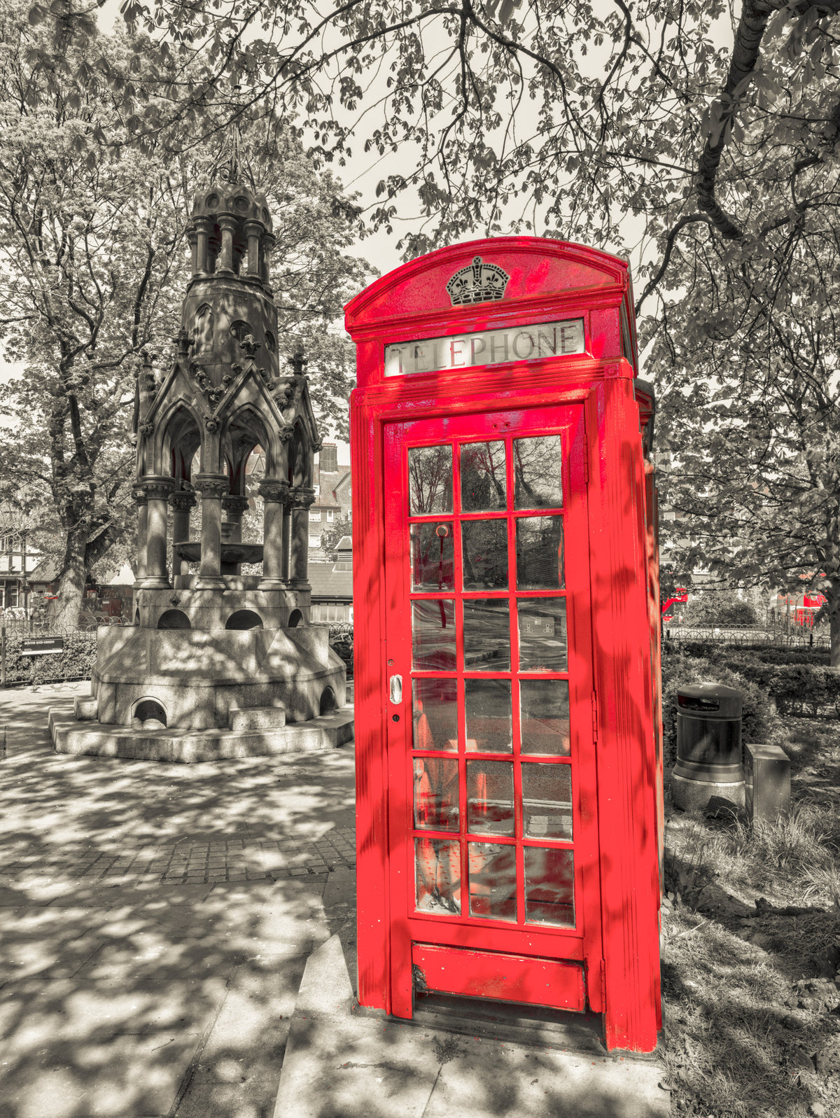 Classic British Street Heritage Wall Mural in your room — zoomed