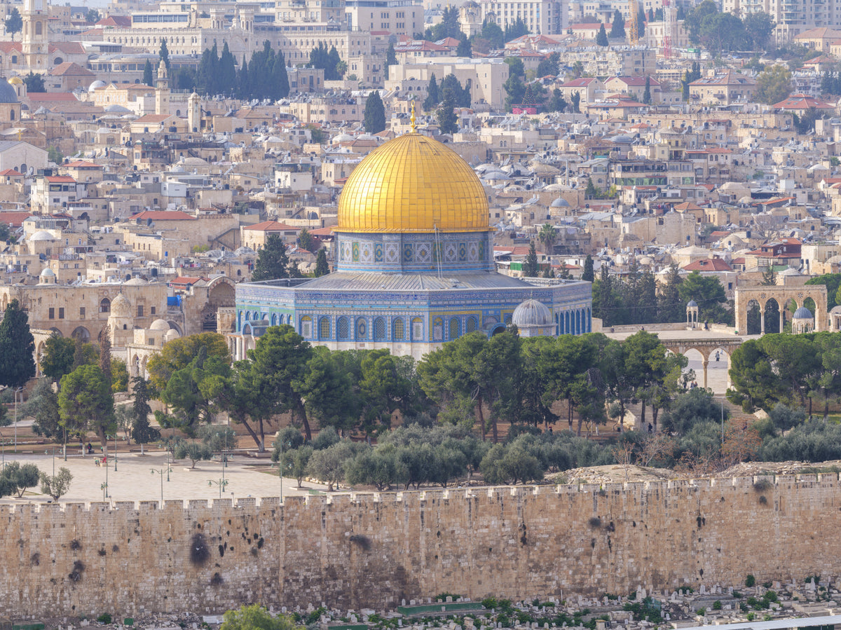 Jerusalem Golden Dome Architectural Vista Wall Mural in your room