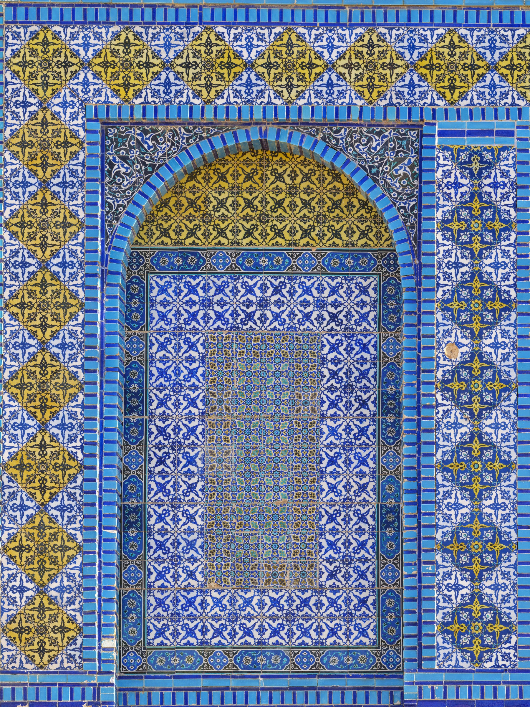 Cobalt Tile Symmetry Wall Mural