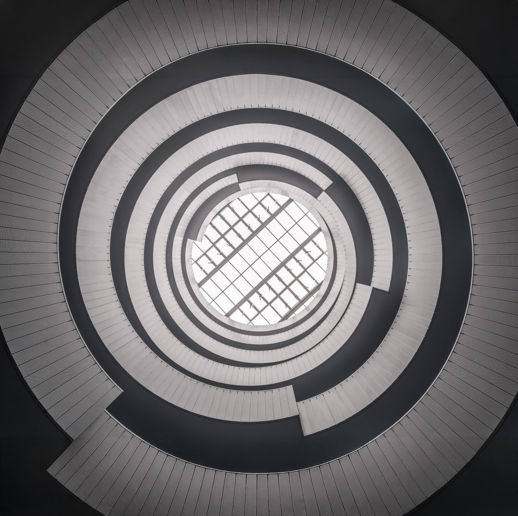 Concentric Skylight Perspective Wall Mural