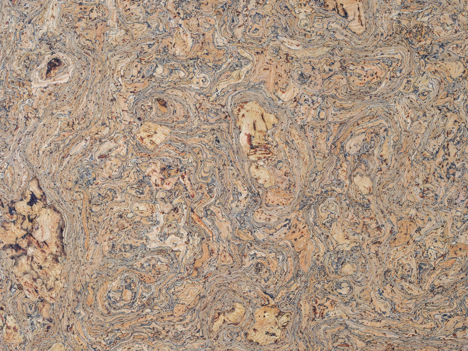 Rustic Swirling Bark Motif Wall Mural