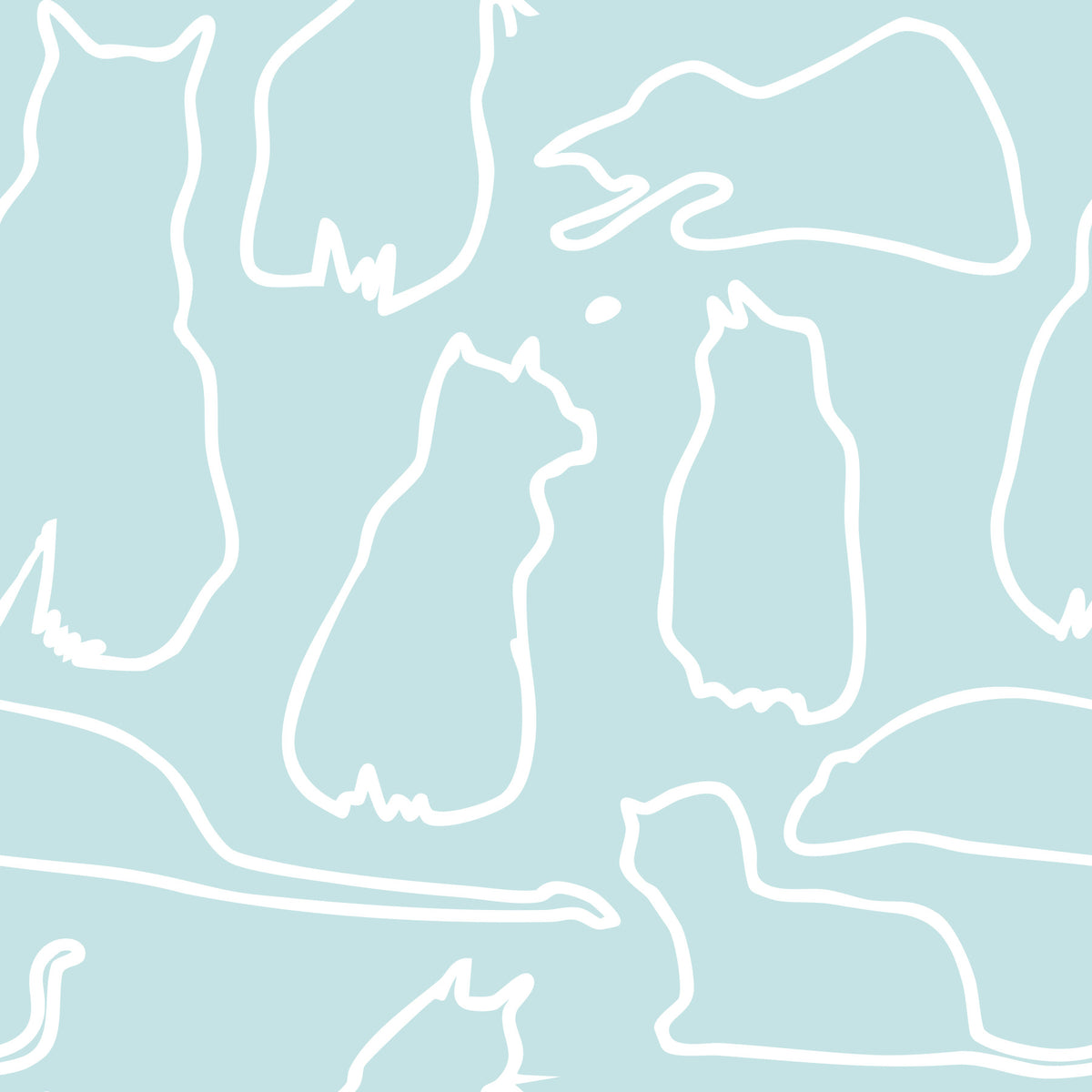 Munki and the Spot - Water & White Wallpaper⁠