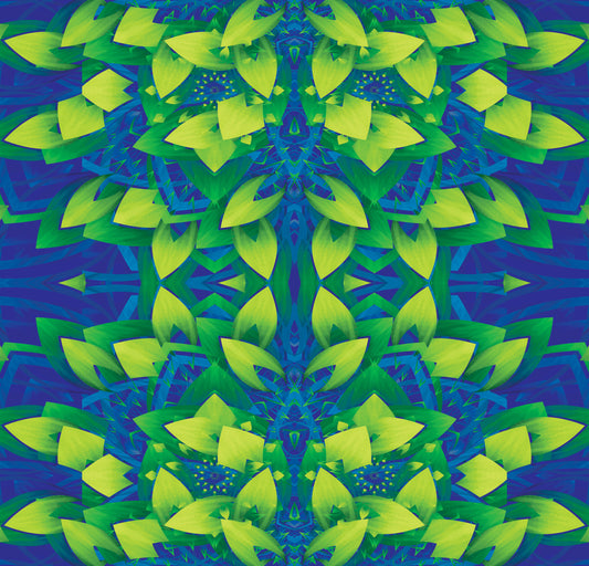 Electric Lime Geometric Bloom - IKEBANA Wallpaper⁠