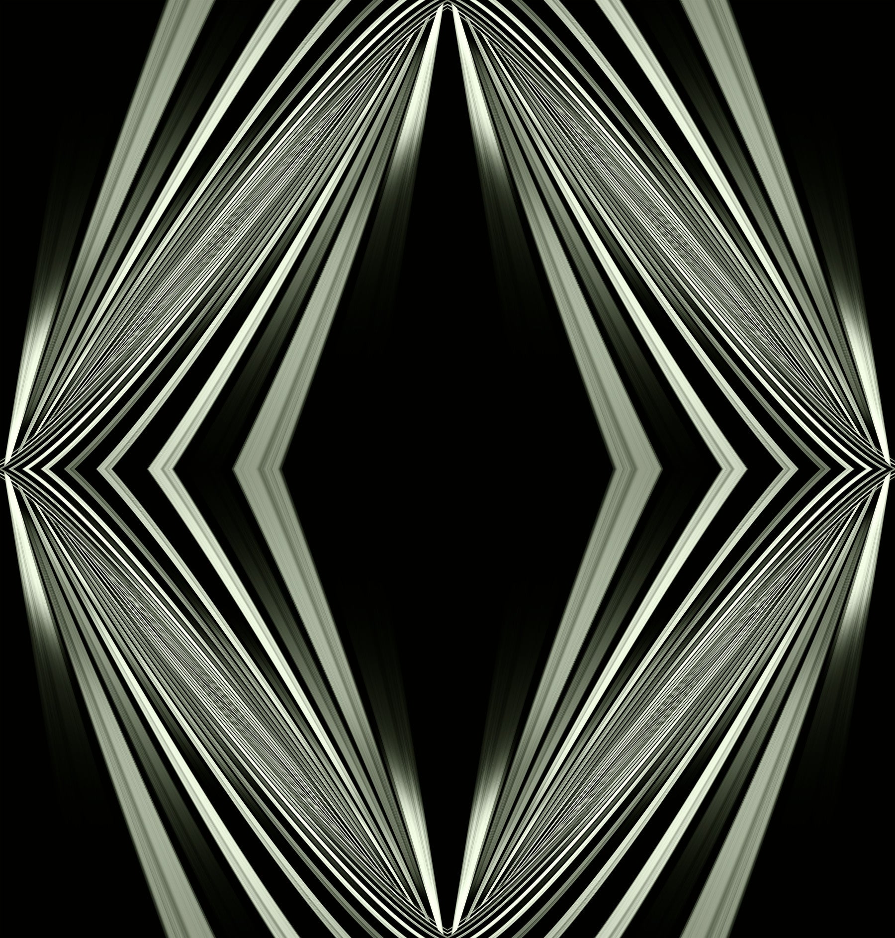 Black and White Geometric Diamond Prism - MALCOLM Wallpaper⁠