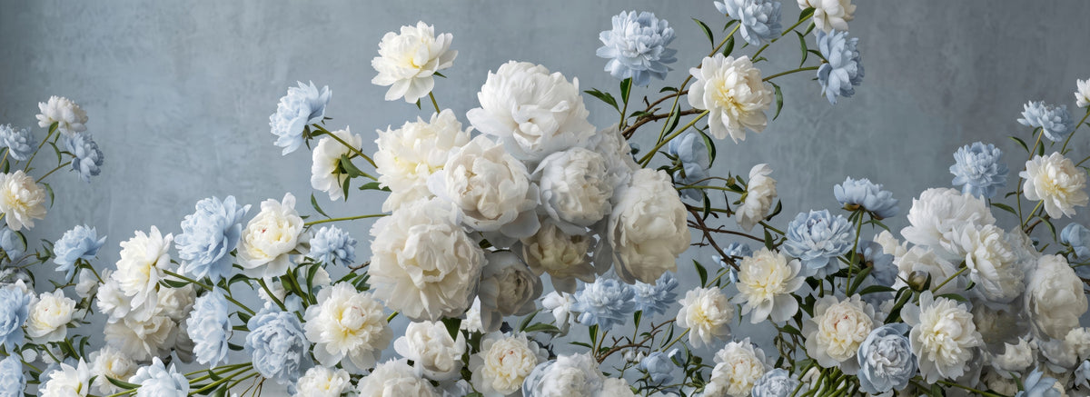 Ethereal Blue Blossom Wall Mural