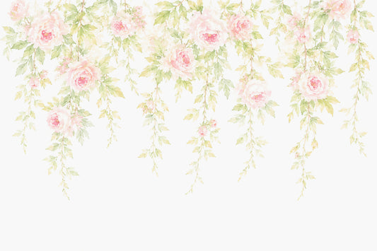 Dreamy Pastel Floral Canopy Wall Mural