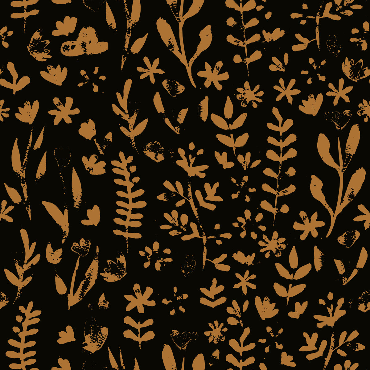 Rustic Earthy Botanical Sketch Wallpaper⁠ in your room