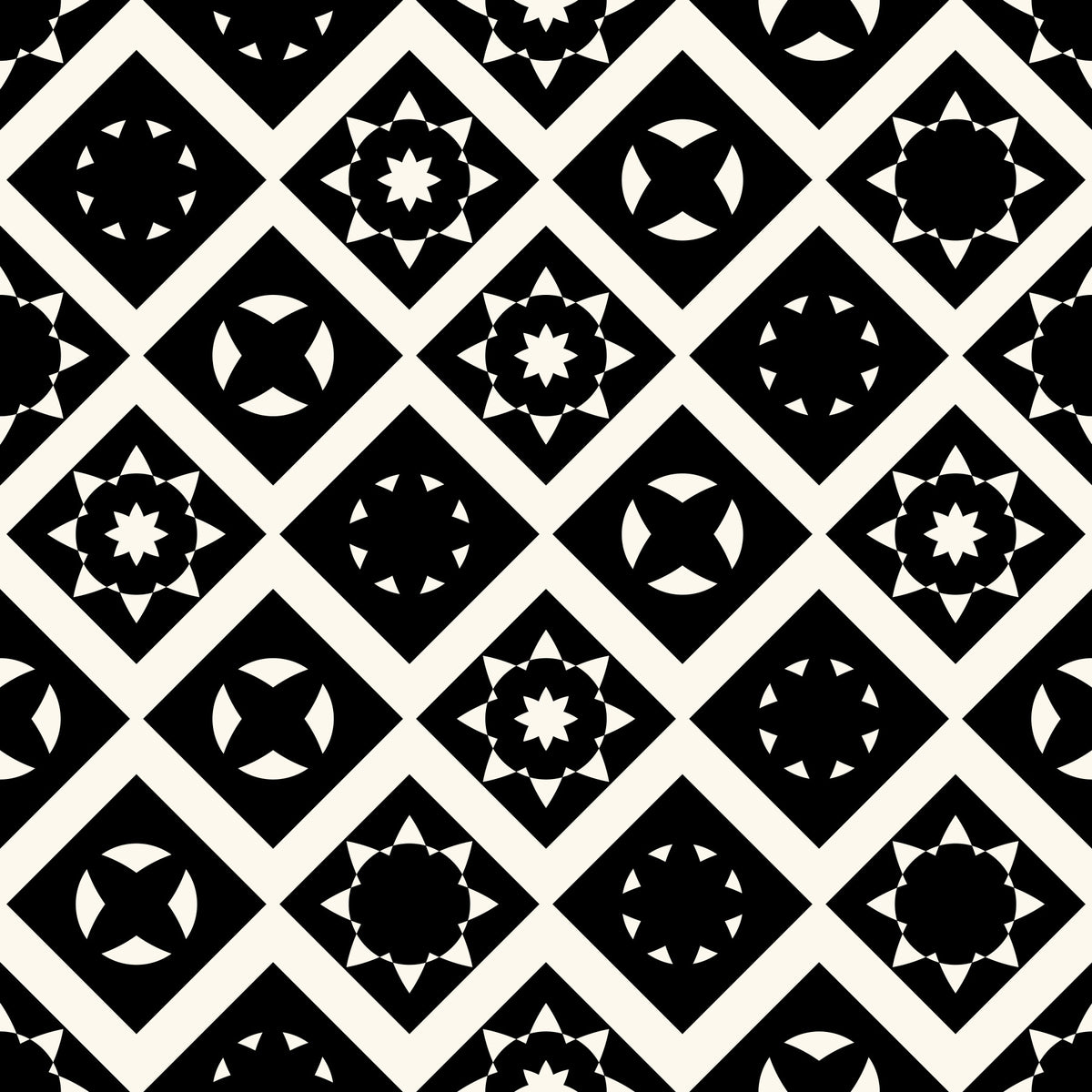 Abstract Star Diamond Tile Wallpaper⁠ in your room — zoomed