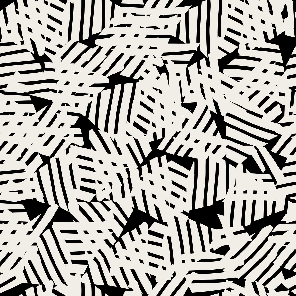 Monochrome Geometric Grid Wallpaper⁠ in your room — zoomed