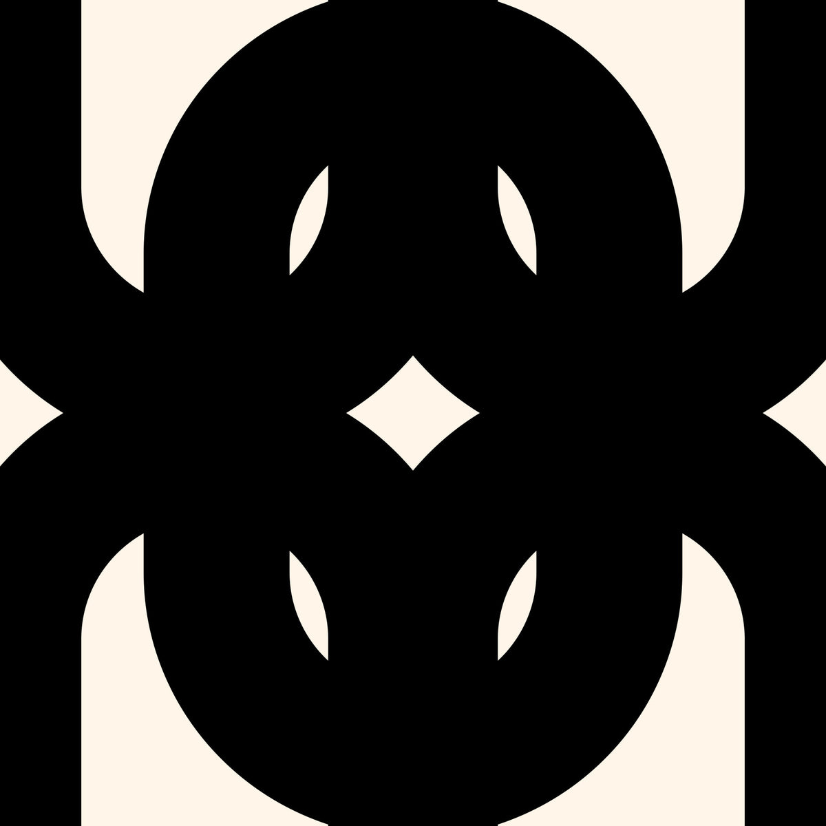Graphic Modern Interlocking Pattern Wallpaper⁠ in your room