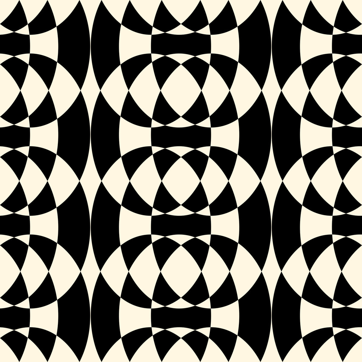 Interlocking Monochrome Arches Wallpaper⁠ in your room — zoomed