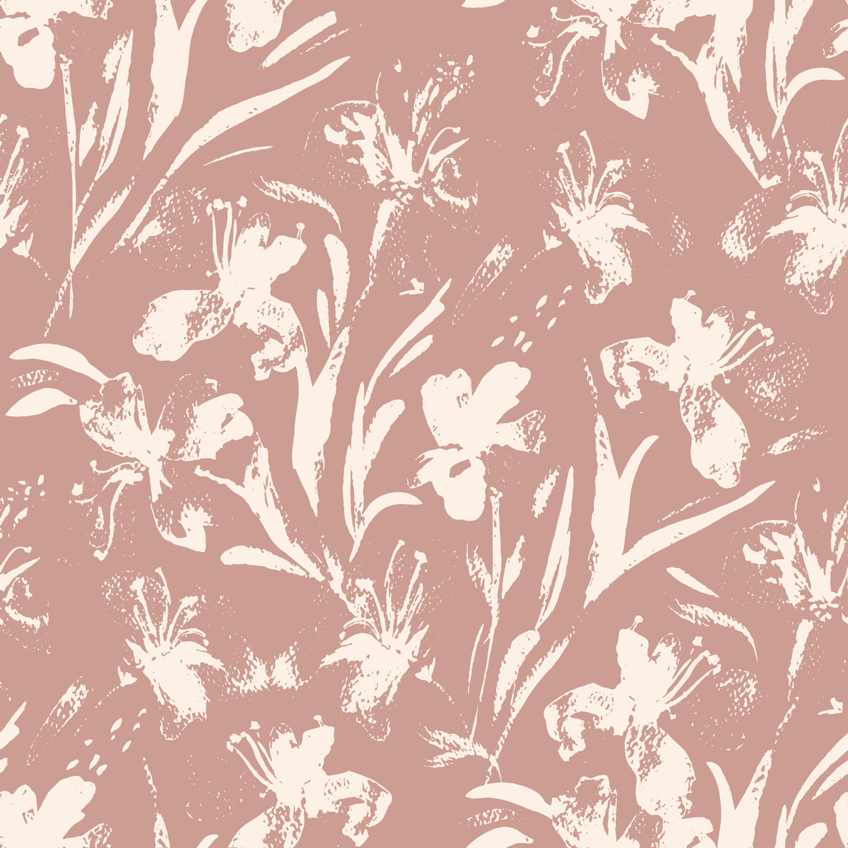 Abstract Floral Earthy Print Wallpaper⁠