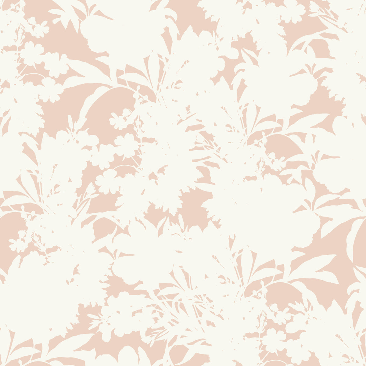 Creamy Petal Shadow Pattern Wallpaper⁠ in your room — zoomed