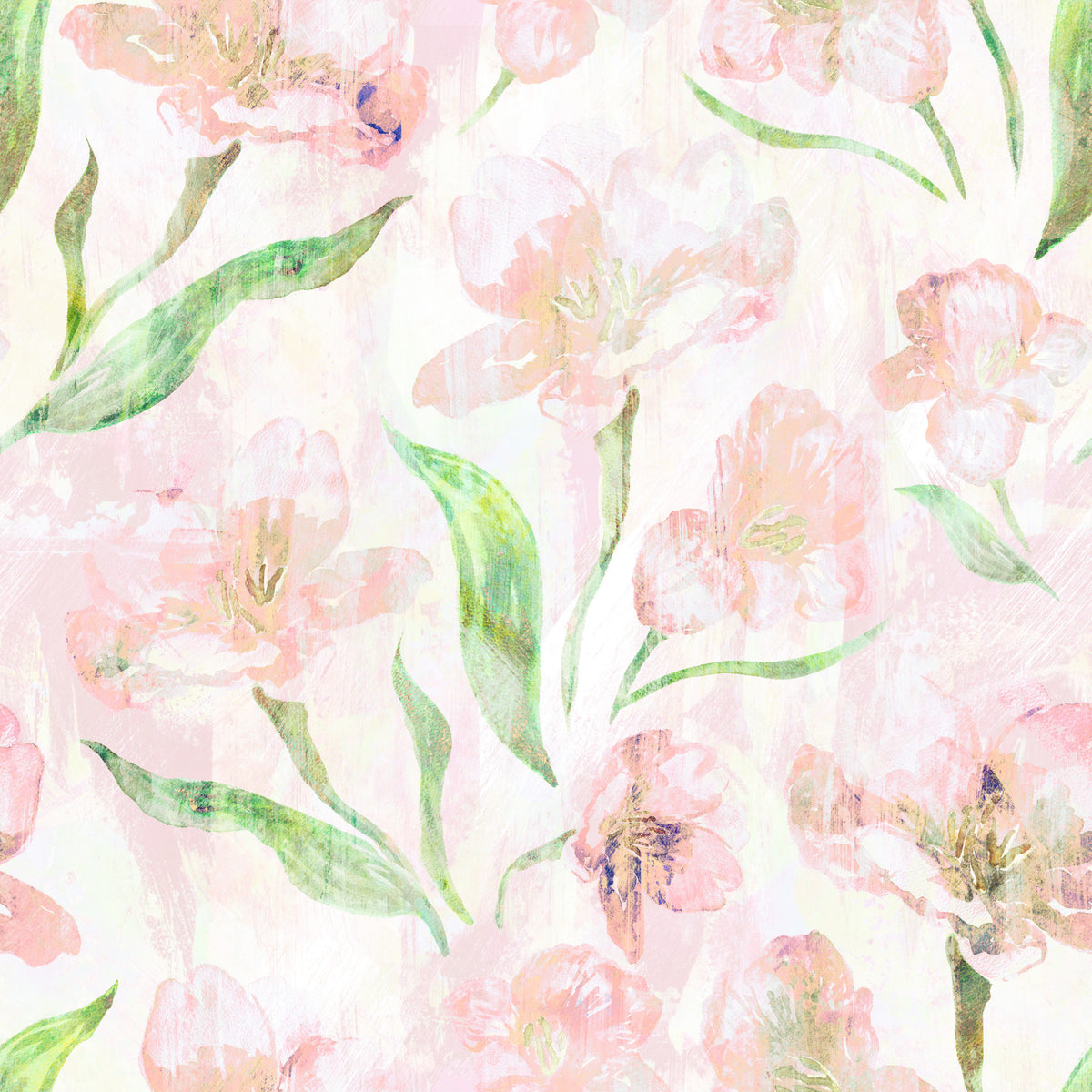 Muted Pastel Spring Petals Wallpaper⁠ in your room