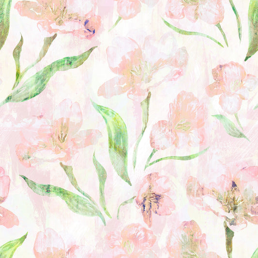 Muted Pastel Spring Petals Wallpaper⁠