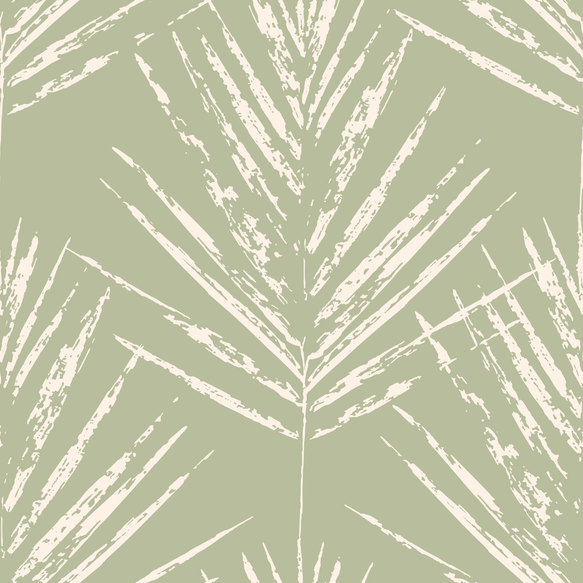 Muted Green Leaf Sketch Wallpaper⁠ in your room — zoomed