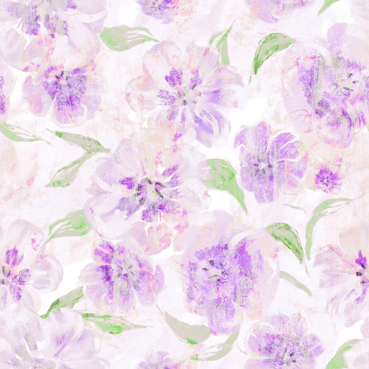 Lavender Brushstroke Floral Wallpaper⁠