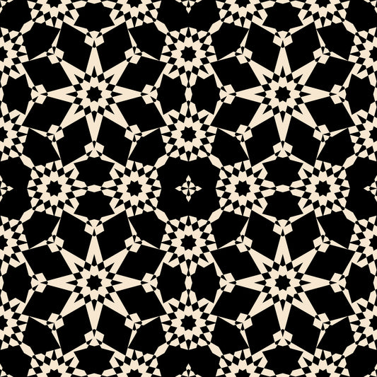 Geometric Arabesque Monochromatic Lattice Wallpaper⁠