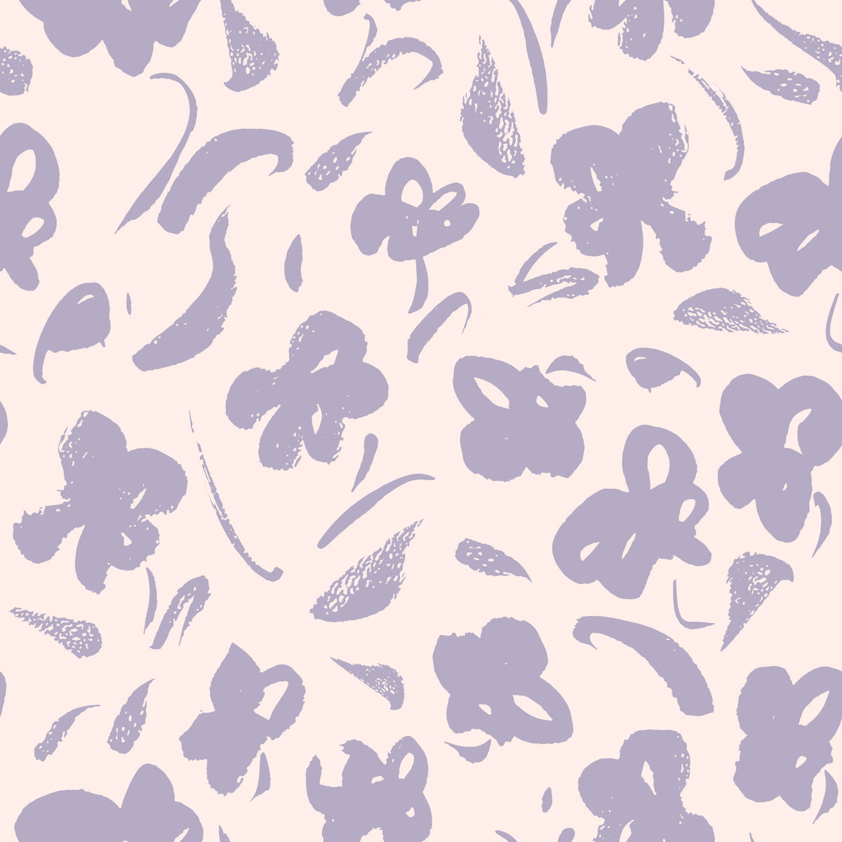 Lavender Painted Floral Bloom Wallpaper⁠ in your room