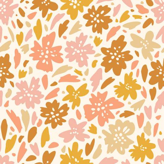 Boho Floral Meadow Prints Wallpaper⁠