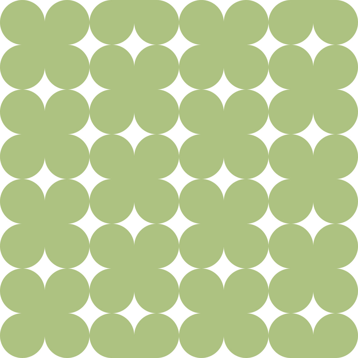 Sage Geometric Clover Pattern Wallpaper⁠ in your room — zoomed