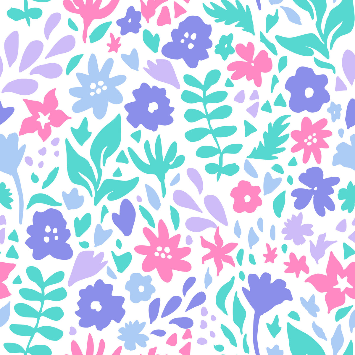 Abstract Painted Meadow Bloom Wallpaper⁠ in your room