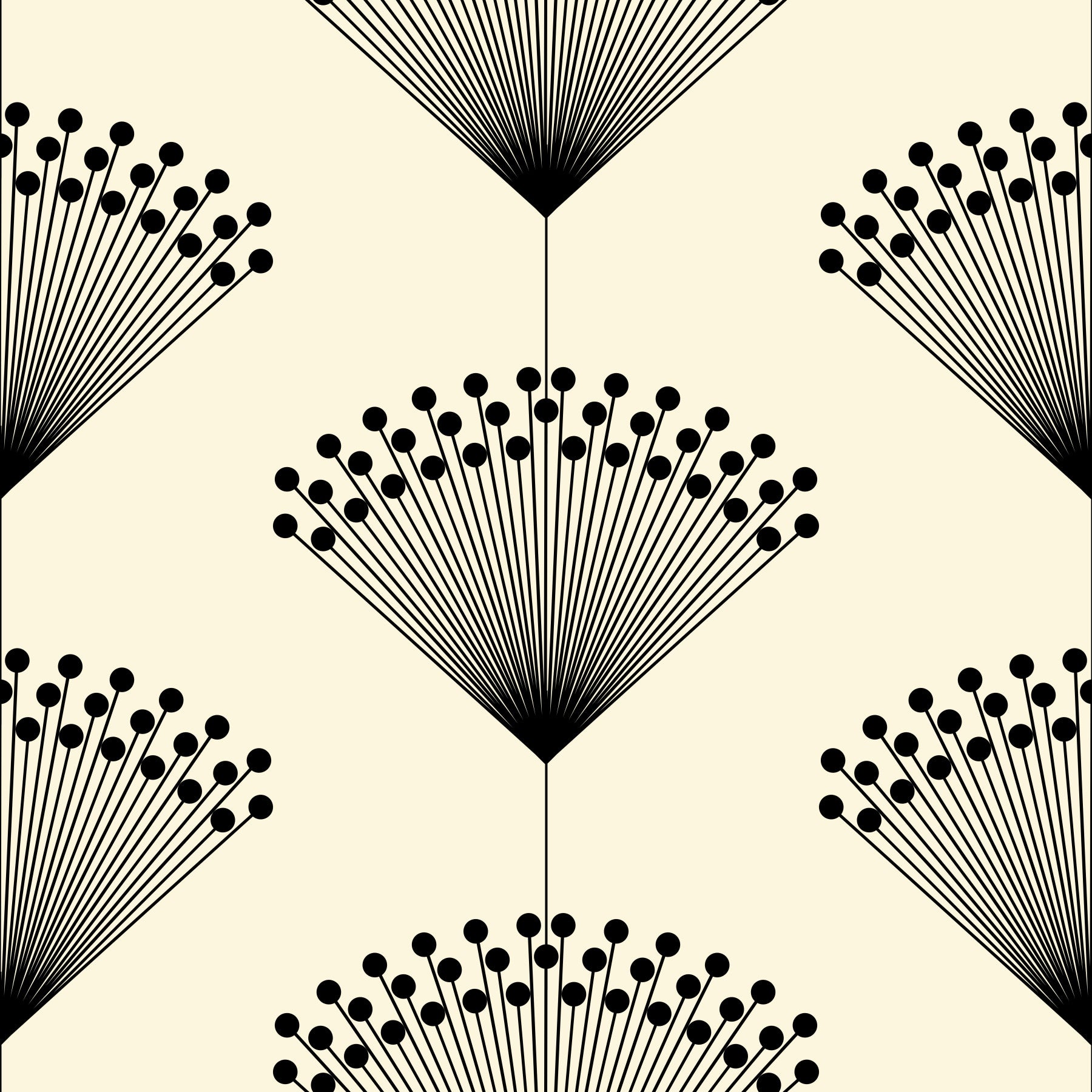 Minimalist Fanburst Geometric Wallpaper⁠