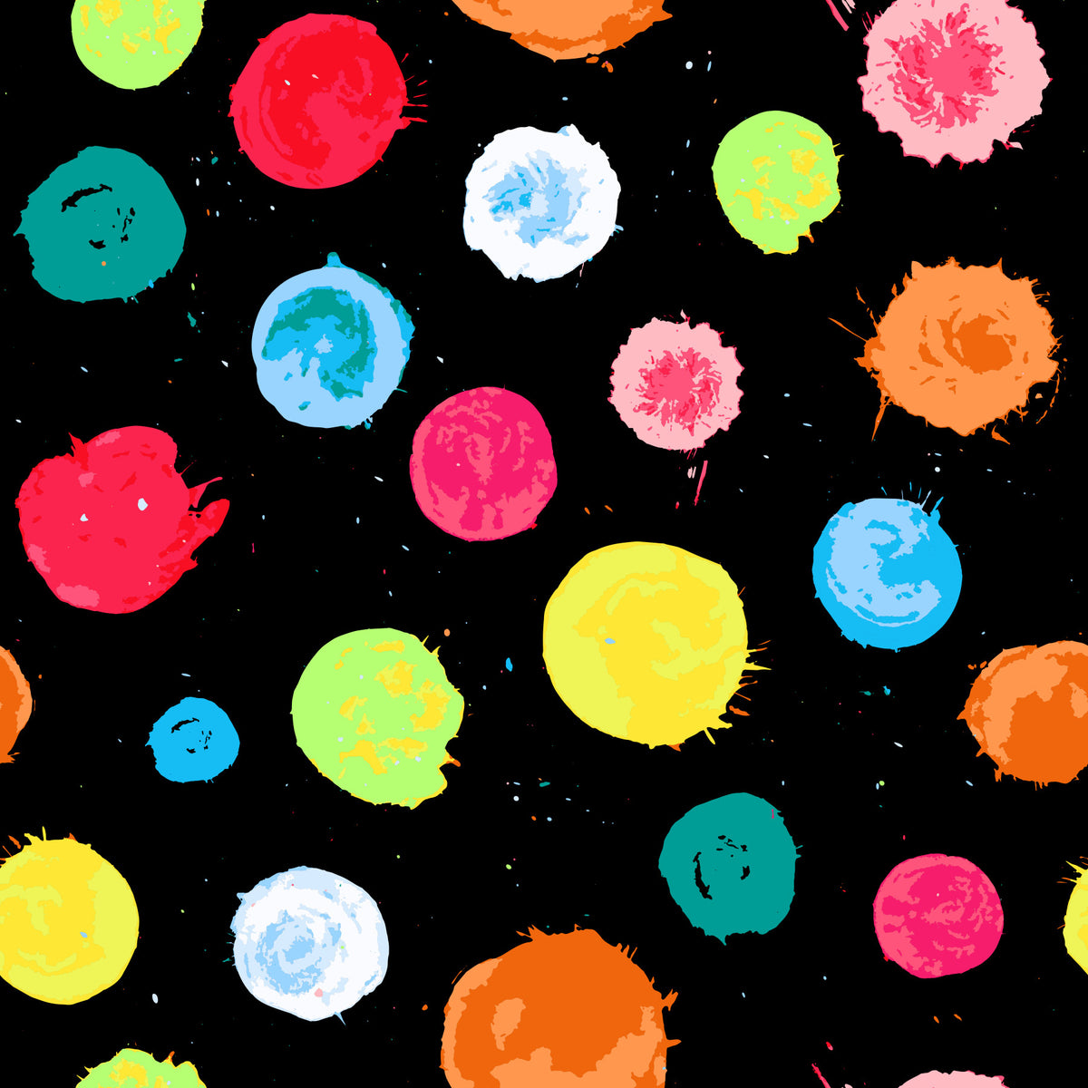 Expressive Multi-Colored Splatter Art Wallpaper⁠ in your room — zoomed