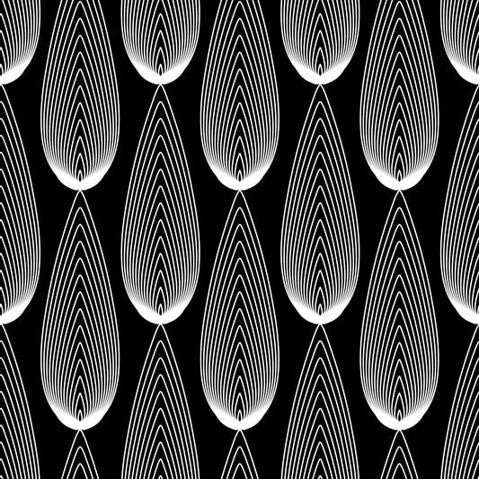 Minimalist Teardrop Linear Pattern Wallpaper⁠