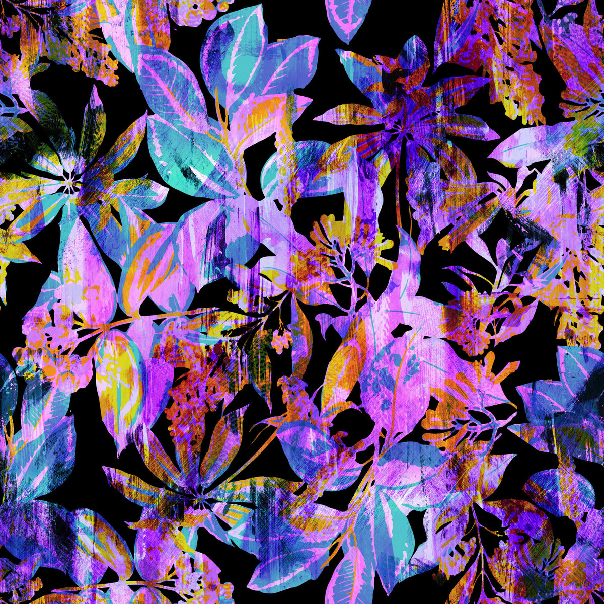 Vibrant Neon Tropical Foliage Wallpaper⁠ in your room