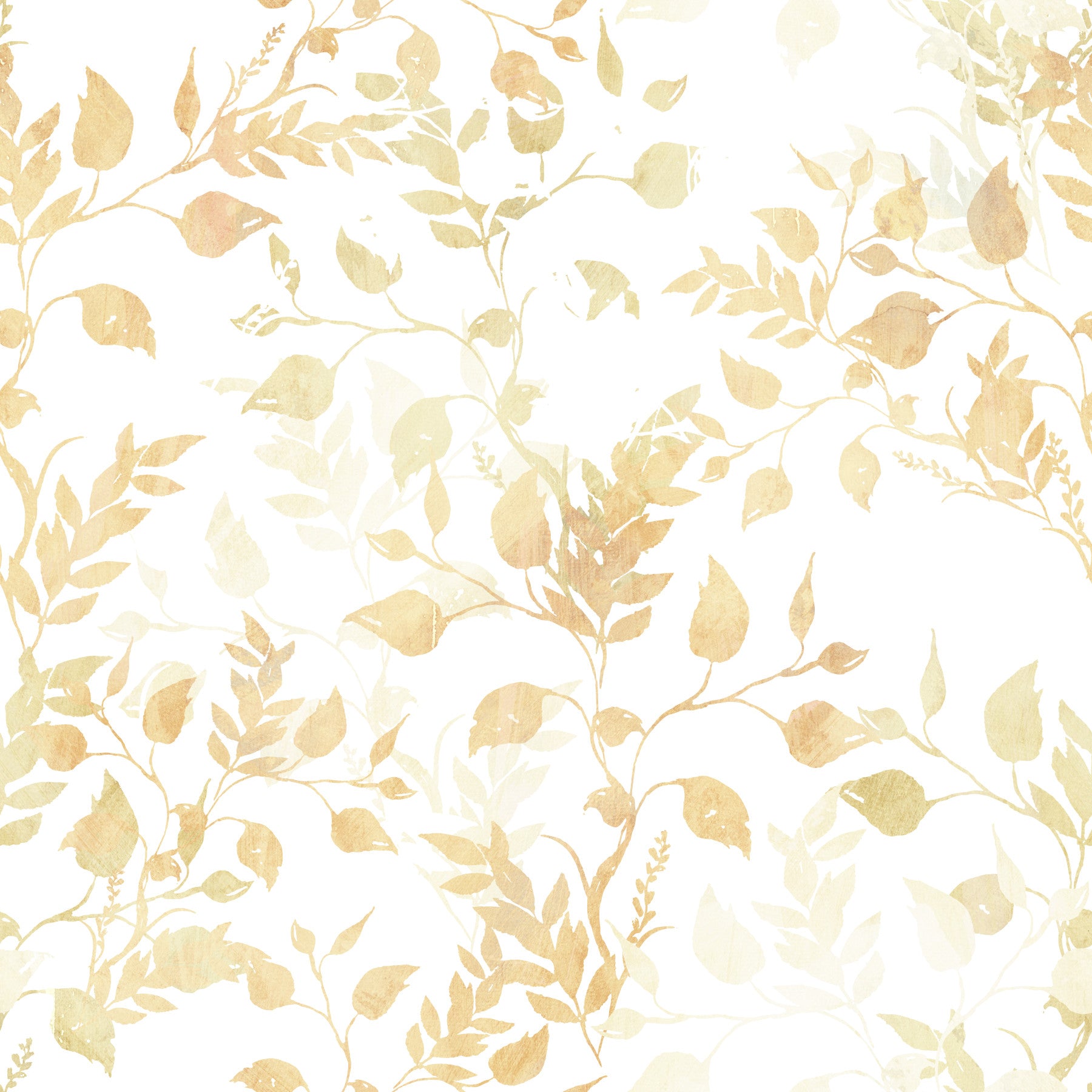 Soft Golden Foliage Silhouette Wallpaper⁠