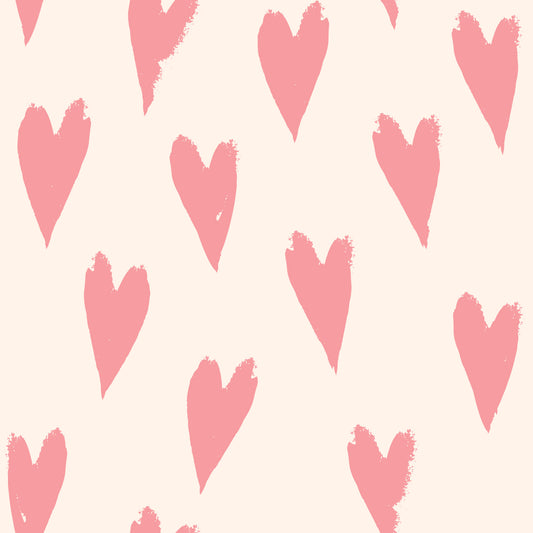 Soft Pink Heart Strokes Wallpaper⁠