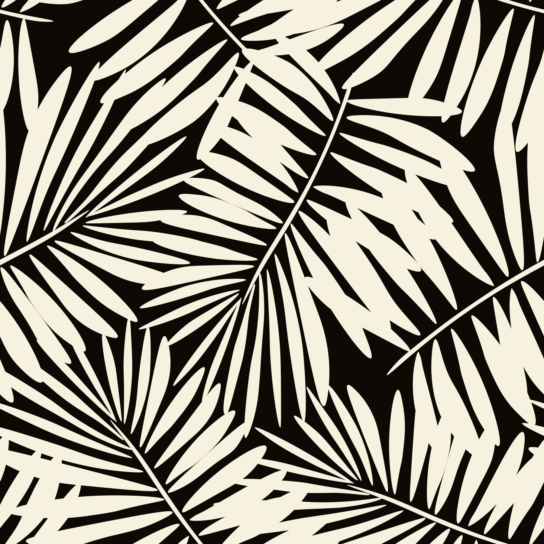 Minimalist Palm Leaf Monochrome Wallpaper⁠
