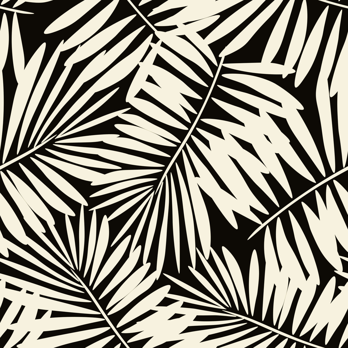 Minimalist Palm Leaf Monochrome Wallpaper⁠ in your room