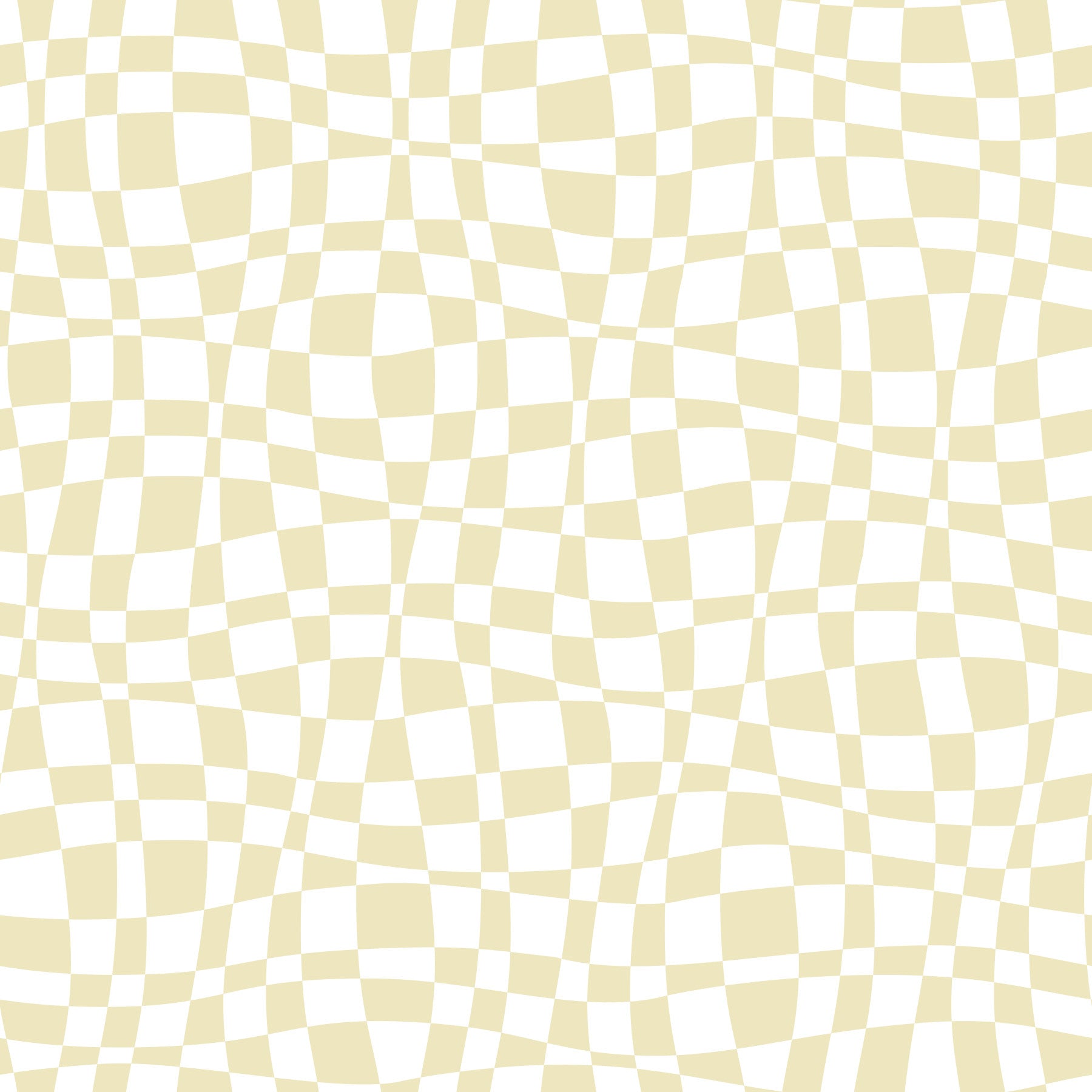 Cream and White Wavy Check Wallpaper⁠