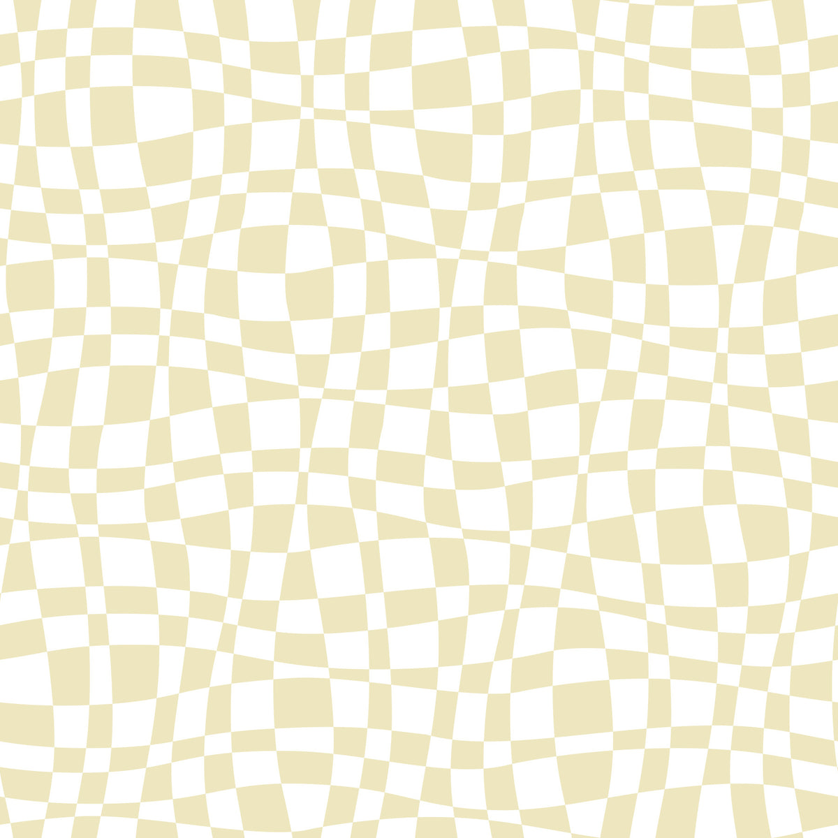 Cream and White Wavy Check Wallpaper⁠