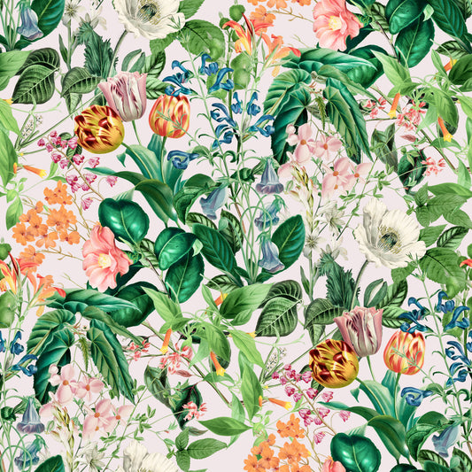 Vintage Botanical Garden Illustration Wallpaper⁠