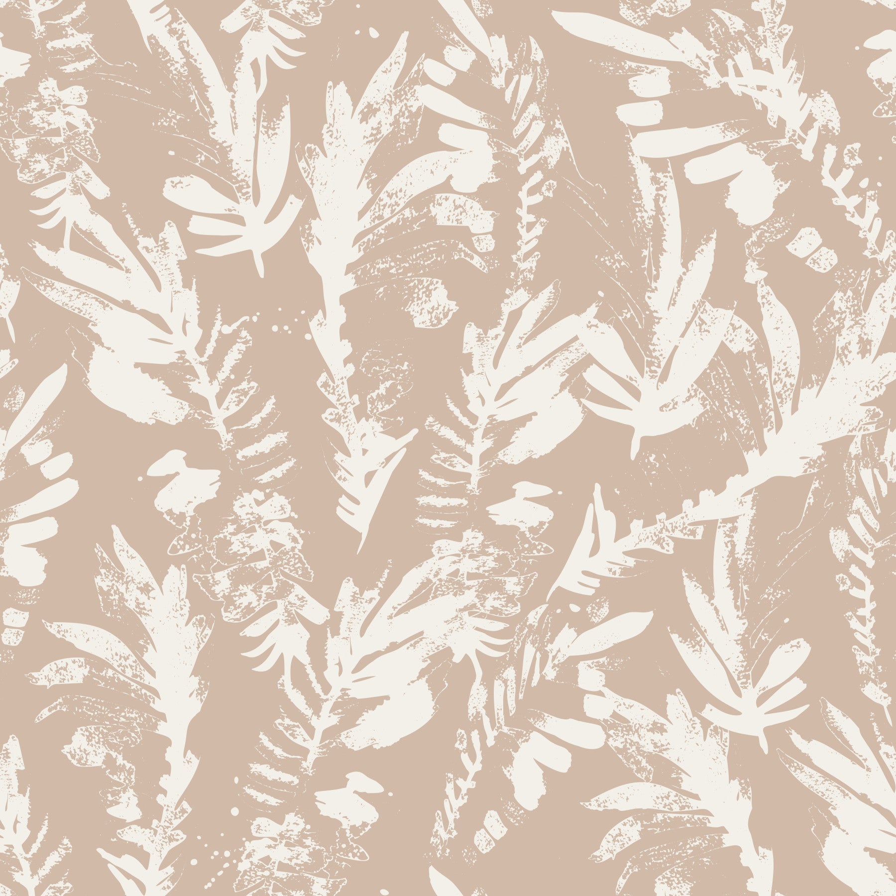 Earthy Brushstroke Leaves Wallpaper⁠